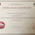 Certificado de participación 2013
